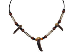 Black Bear 3-Claw Necklace (560-Q158L)