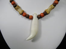 Black Bear 1-Tooth and Bone Necklace (560-QG6)